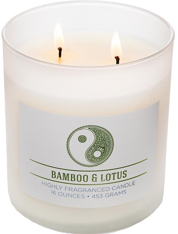Ароматическая свеча с двумя фитилями - Colonial Candle Bamboo Lotus — фото N1