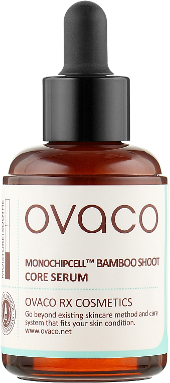 Зволожувальна сироватка для обличчя, з екстрактом бамбука - Ovaco Moisture & Soothe Monochipcell Bamboo Shoot Core Serum — фото N1
