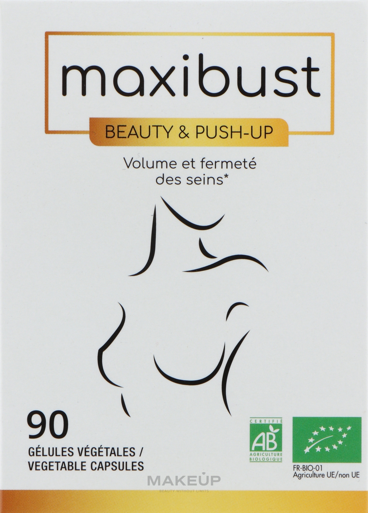 Комплекс "Максибюст Біо" для збільшення об'єму грудей і тонусу, капсули - Nutriexpert Maxibust — фото 90шт