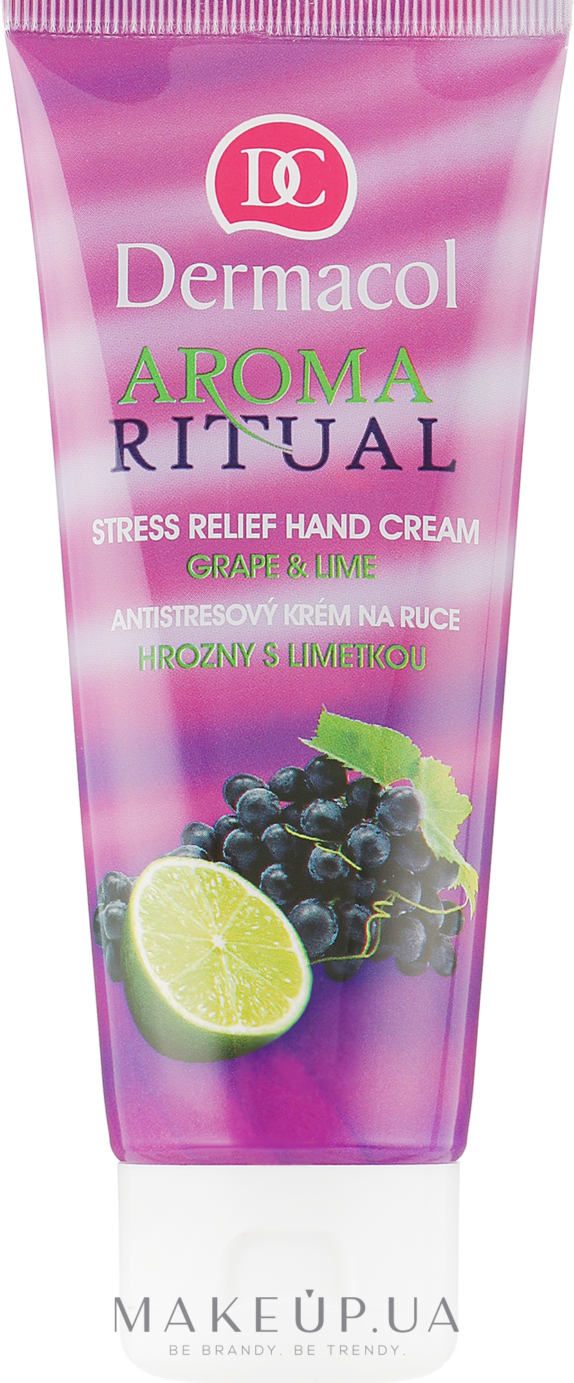 Крем для рук смягчающий "Виноград и лайм" - Dermacol Body Aroma Ritual Anti-Stress Hand Cream — фото 100ml