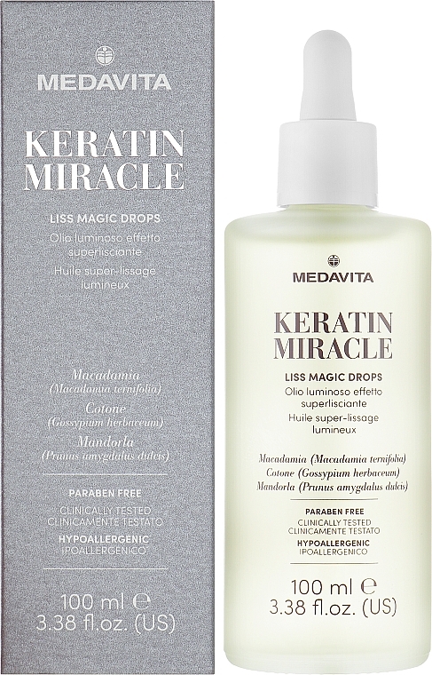 Разглаживающие капли для волос - Medavita Keratin Miracle Liss Magic Drops — фото N2