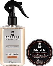 Подарочный новогодний набор для мужчин  -  Barbers Orange & Amber (sh/cr/100ml + aftsh/lot/250ml) — фото N2