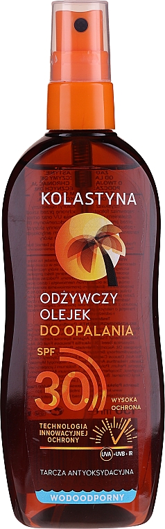 Водостойкое защитное масло для загара SPF30 - Kolastyna — фото N1