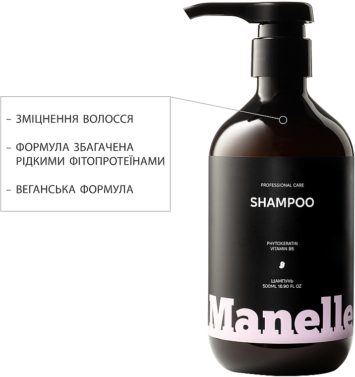 Шампунь безсульфатный - Manelle Professional Care Phytokeratin Vitamin B5 Shampoo — фото N9