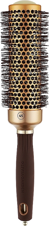 Брашинг - Olivia Garden Expert Blowout Speed Wavy Bristles Gold Brown 45mm — фото N1