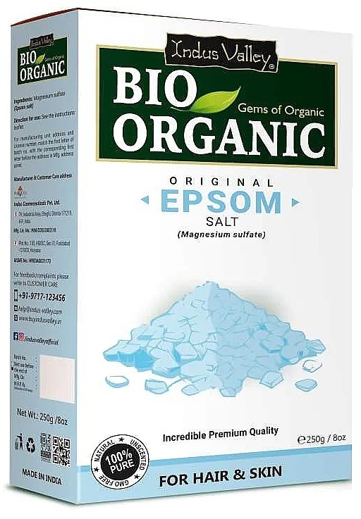 Соль "Эпсома" - Indus Valley Bio Organic Original Epsom Salt — фото N1