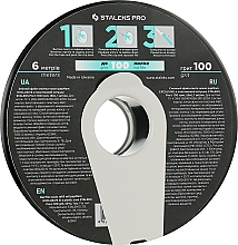Змінний файл-стрічка у пластиковій котушці, 100 грит, 6 м - Staleks Pro Exclusive Pampam — фото N2