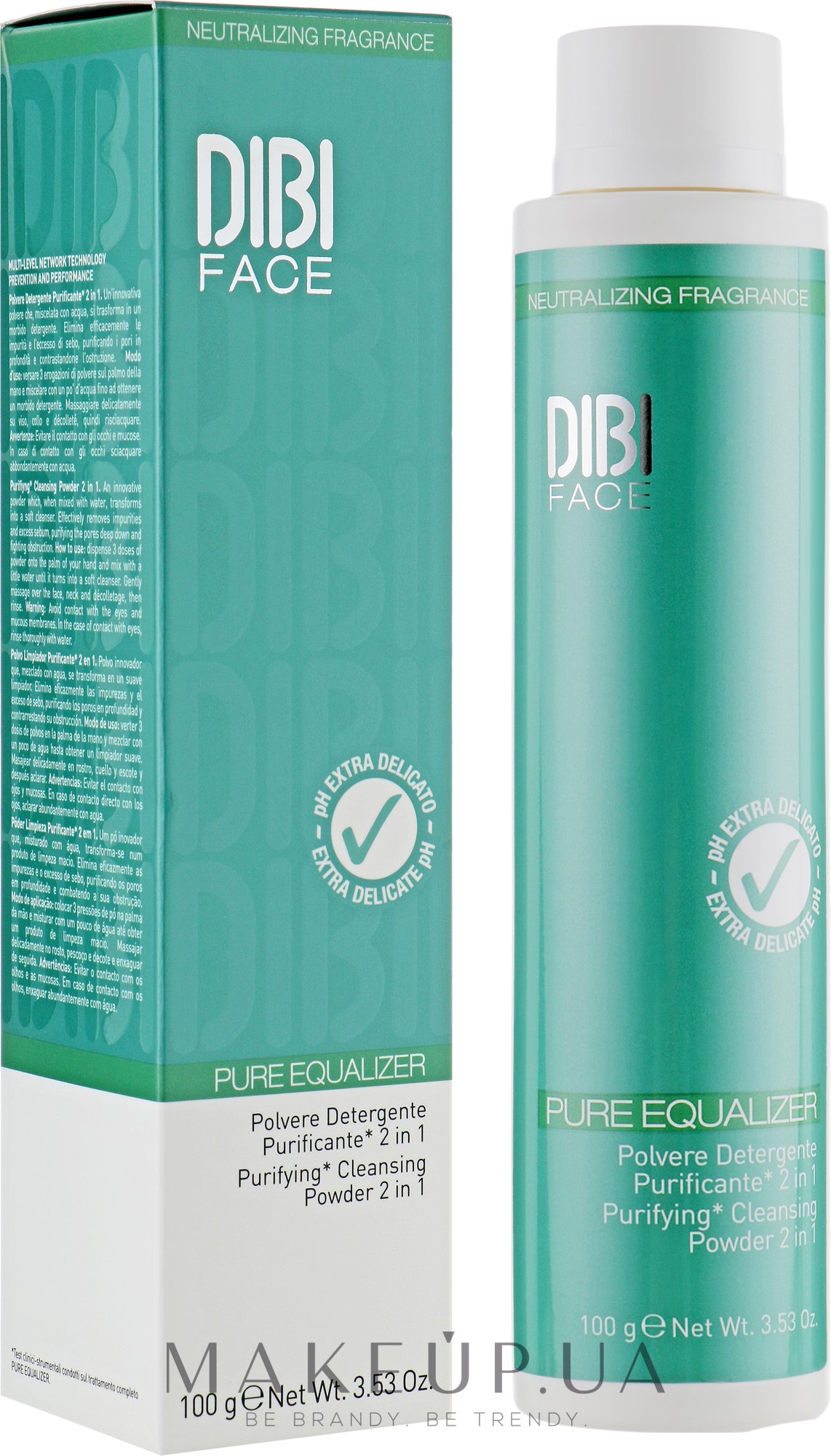 Очищувальна пудра 2 в 1 - DIBI Milano Pure Equalizer Purifying Cleansing Powder 2in1 — фото 100ml