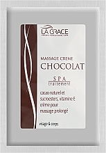 Духи, Парфюмерия, косметика Массажный крем для лица и тела шоколадный - La Grace Chocolate Massage Creme (пробник)
