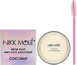 Мыло-фиксатор для бровей "Кокос" - Nikk Mole Brow Soap Coconut — фото N2