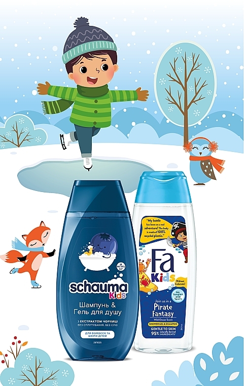 Набор "Kids boy. for Children’s Hair & Skin" - Schauma & Fa Kids (shm/250ml + sh/gel/250ml) — фото N4