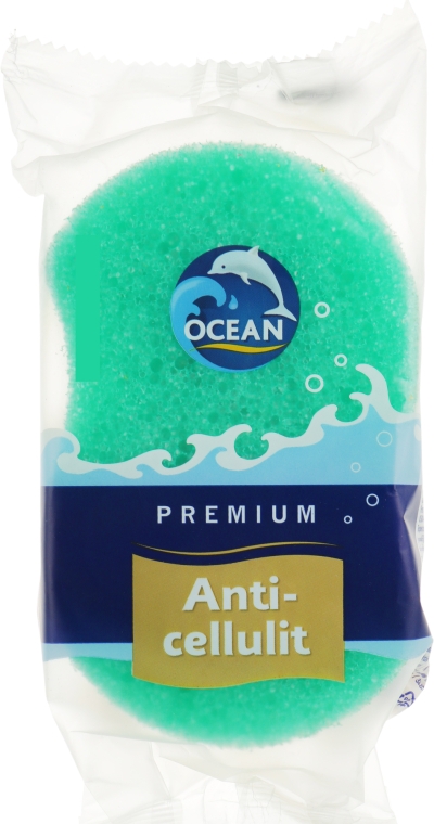 Губка масажна для купання Anti-Cellulit, жовто-зелена - Ocean — фото N1