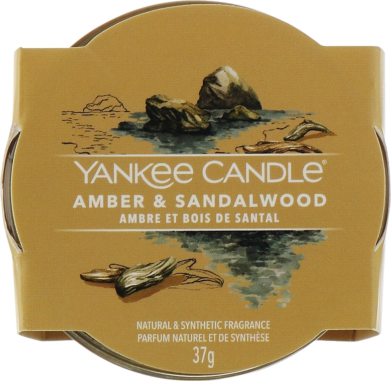 Ароматическая свеча в стакане "Амбра и сандаловое дерево" - Yankee Candle Amber & Sandalwood (мини) — фото N2