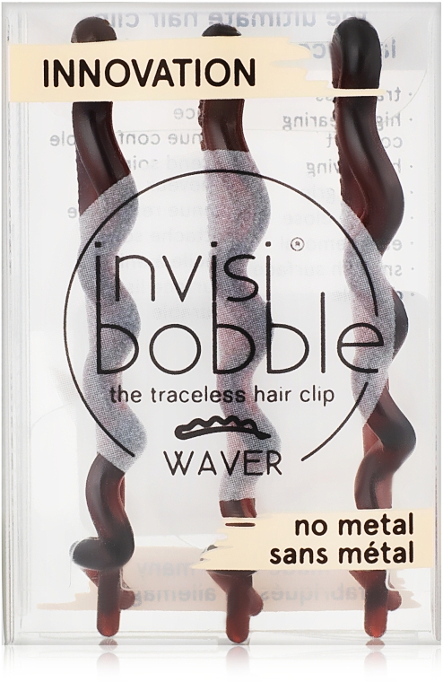 Затискачі для волосся, коричневі - Invisibobble Waver Pretty Dark — фото N2