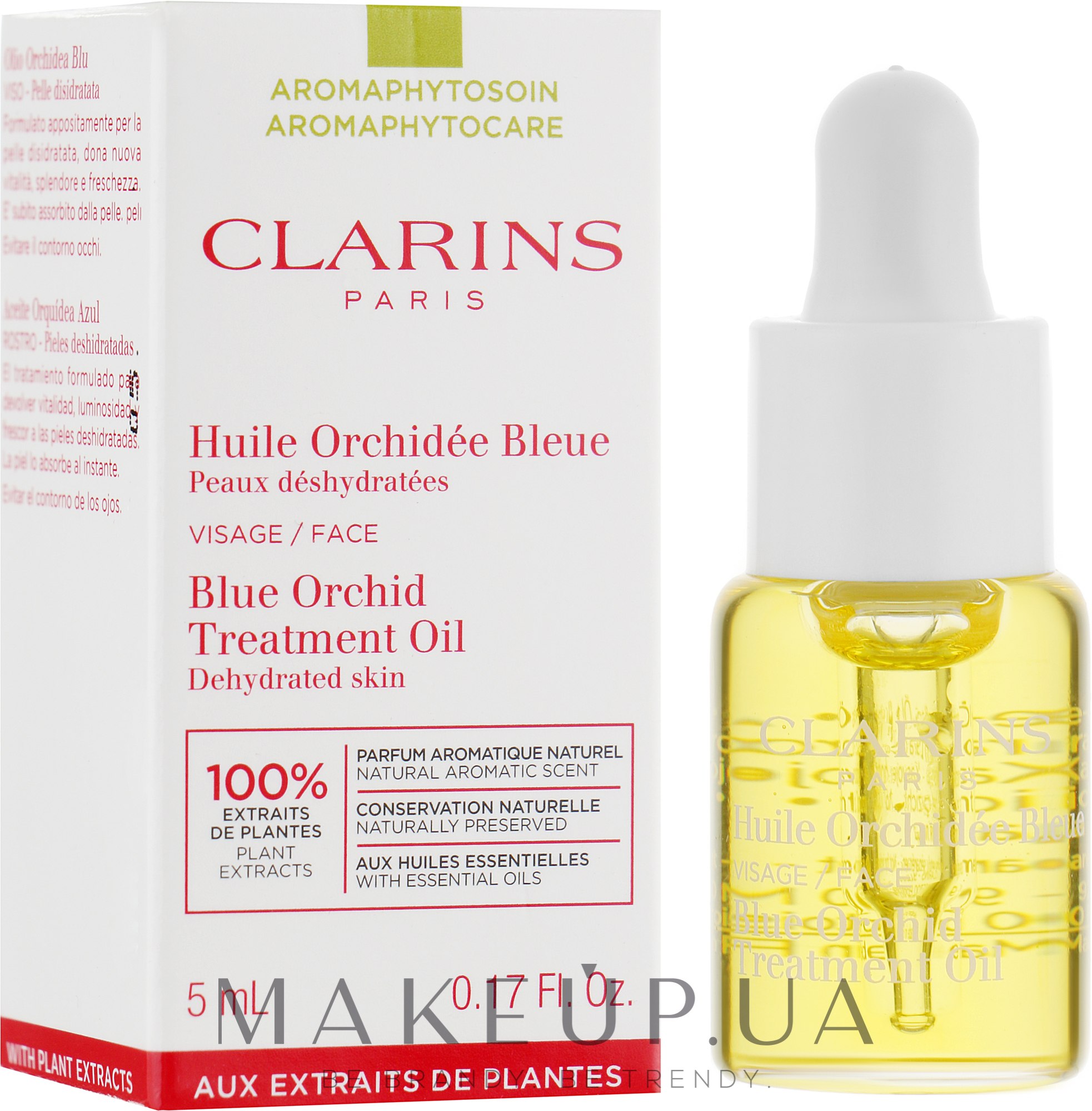 Масло для лица для обезвоженной кожи - Clarins Blue Orchid Face Treatment Oil (мини) — фото 5ml