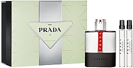 Парфумерія, косметика Prada Luna Rossa Carbon - Набір (edt/100ml + edt/mini/2x10ml)