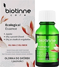 Олія для кутикули з оливковою олією - Biotinne CareEcological  Essence — фото N2