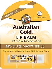 Бальзам для губ "Кокос" - Australian Gold Lip Balm Infused With Coconut Oil SPF 30 — фото N1