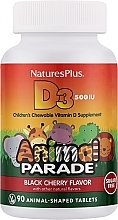 Вітамін D3 для дітей - NaturesPlus Animal Parade Sugarfree Vit D3 500IU Children’s Chewables — фото N1