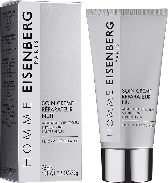 Ночной крем для лица - Jose Eisenberg Homme Repairing Night Cream Treatment — фото N2