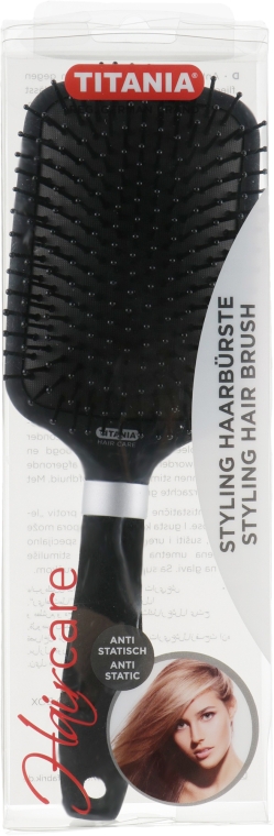 Антистатическая массажная щетка для волос, 25.5 см - TITANIA — фото N3