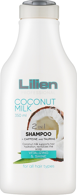 Шампунь для всех типов волос - Lilien Coconut Milk 2v1 Shampoo