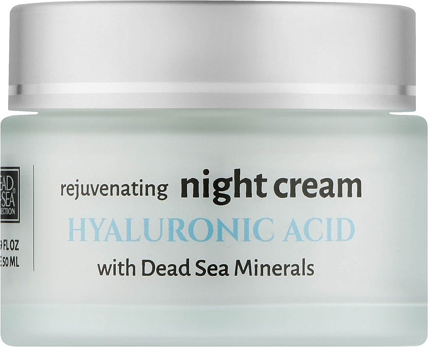 Нічний омолоджуючий крем з гіалуроновою кислотою та мінералами Мертвого моря - Dead Sea Collection Hyaluronic Acid Night Cream — фото N1