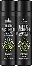 Набор "Увлажняющий с маслом каннабиса" для поврежденных волос - Anagana Professional Duos Cannabis Moisturizing Set (shm/250ml + balm-mask/250ml) — фото N2