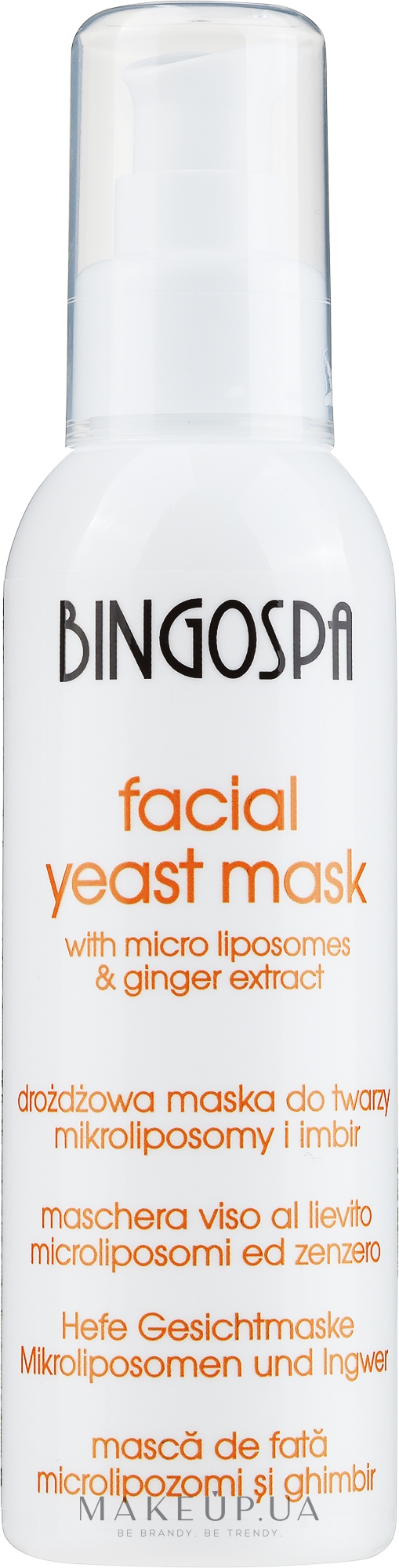 Дрожжевая маска для лица с экстрактом имбиря - BingoSpa Face Mask — фото 150g
