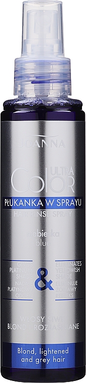 Спрей-ополаскиватель для рассветленных и седых волос-голубой - Joanna Ultra Color System — фото N3
