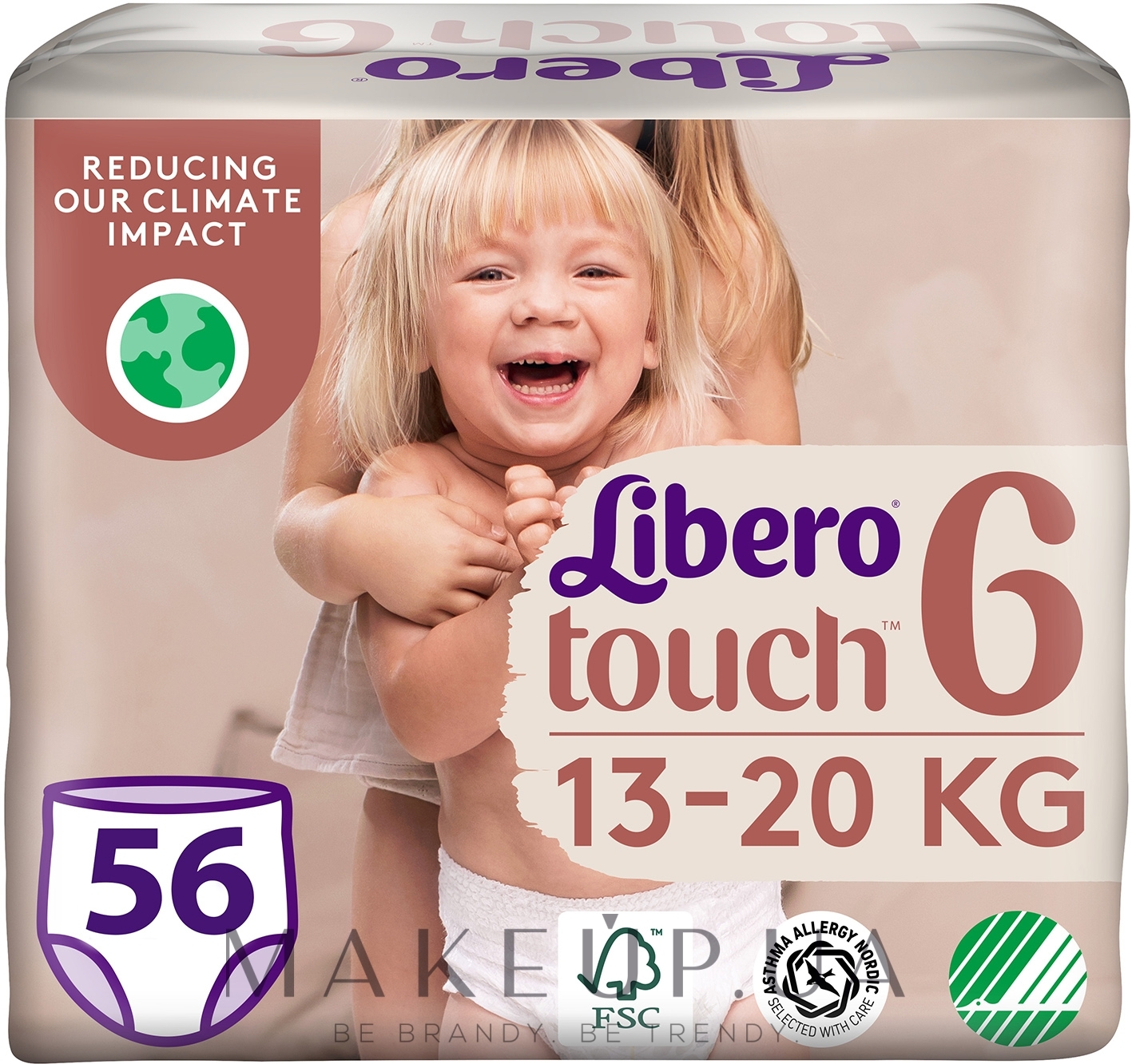 Підгузки-трусики дитячі Touch Pants 6 (13-20 кг), 56 шт. (2х28) - Libero — фото 56шт
