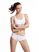 Комплект білизни для жінок, 65003, топ + трусики-шортики, white - U.S. Polo Assn — фото N1