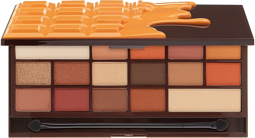 Makeup Revolution I Heart Chocolate Eyeshadow Palette - Палетка тіней для повік, 16 відтінків — фото N3