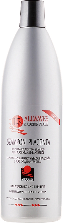 Шампунь проти випадіння волосся - Allwaves Placenta Hair Loss Prevention Shampoo — фото N2