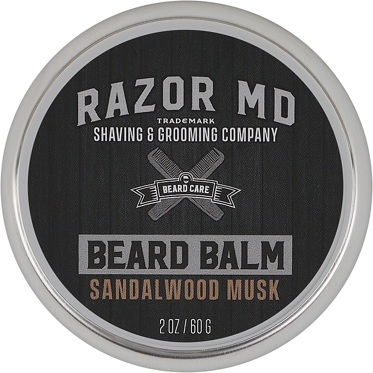 Бальзам для бороды с экстрактом сандалового дерева и мускуса - Razor MD Beard Balm Sandalwood Musk — фото N1