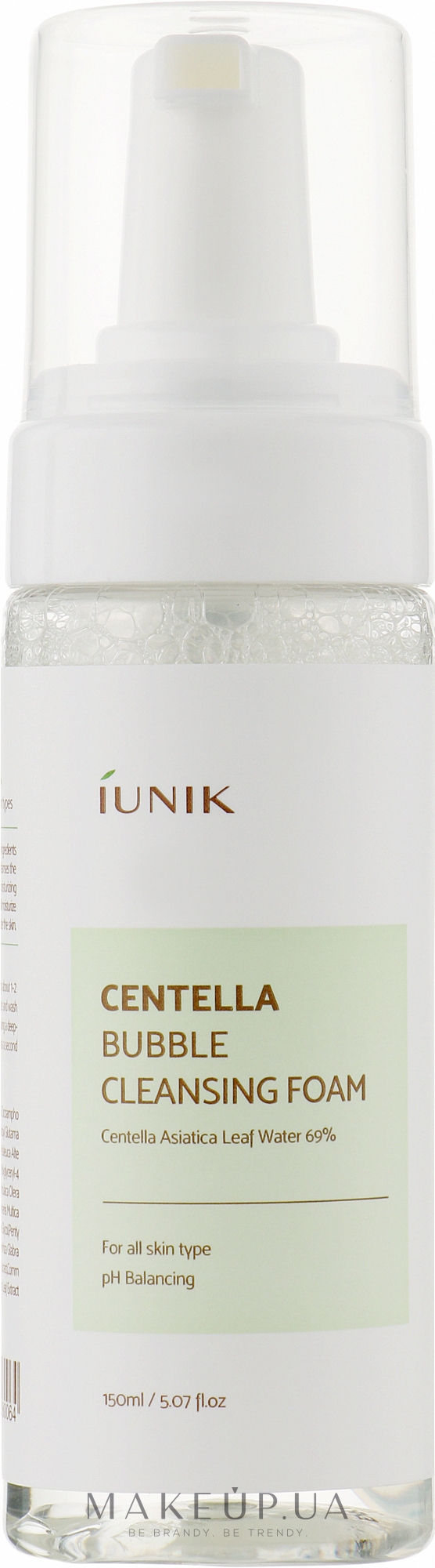 Успокаивающая пенка-мусс с центеллой - IUNIK Centella Bubble Cleansing Foam — фото 150ml