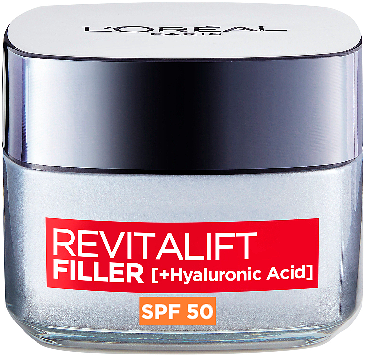 Дневной антивозрастной крем-уход SPF50 с гиалуроновой кислотой - L'Oreal Paris Revitalift Filler [HA]