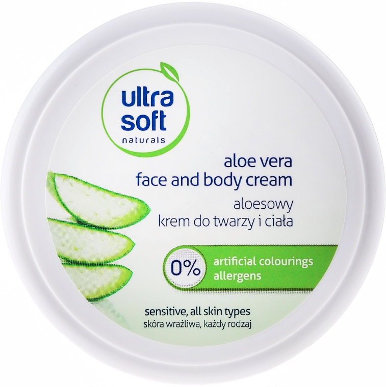 Крем для обличчя і тіла, з алое вера  - Ultra Soft Naturals Aloe Vera Face and Body Cream