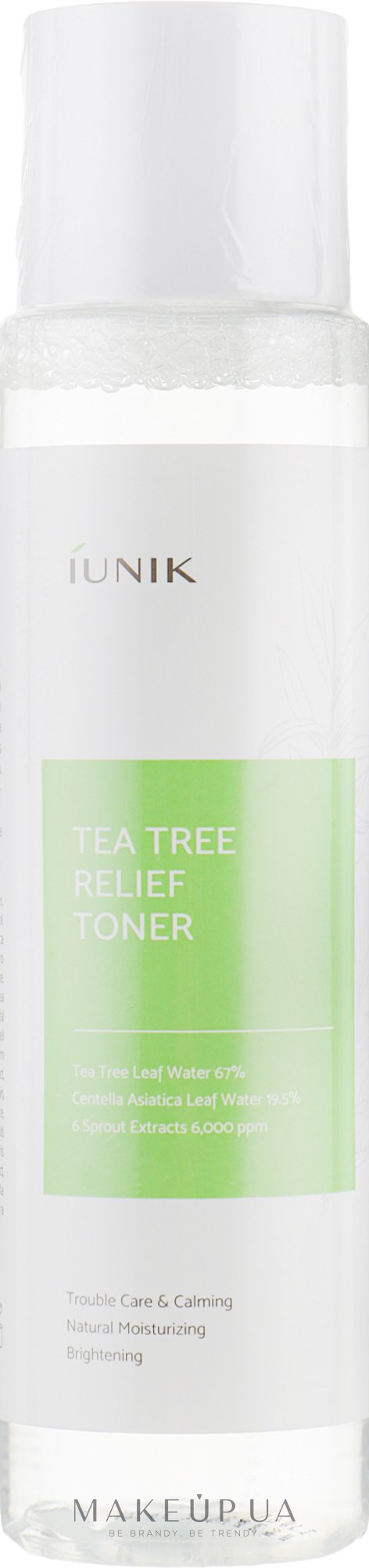 Успокаивающий тонер с чайным деревом - iUNIK Tea Tree Relief Toner — фото 200ml