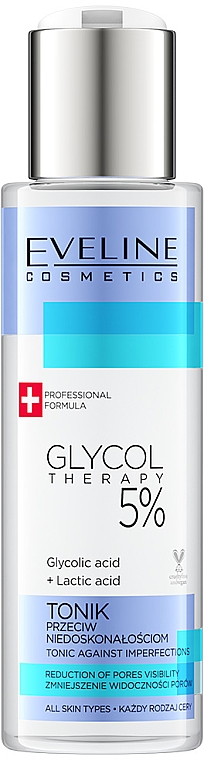 Тоник для лица 5% - Eveline Cosmetics Glycol Therapy Tonik Przeciw Niedoskonałościom 5% 