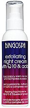 Парфумерія, косметика Відлущувальний нічний крем з коензимом Q10 і комплексом кислот - BingoSpa Face Cream