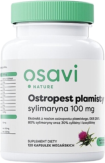 Дієтична добавка "Розторопша", 100 мг - Osavi Ostropest Plamisty Sylimaryna 100 Mg — фото N1
