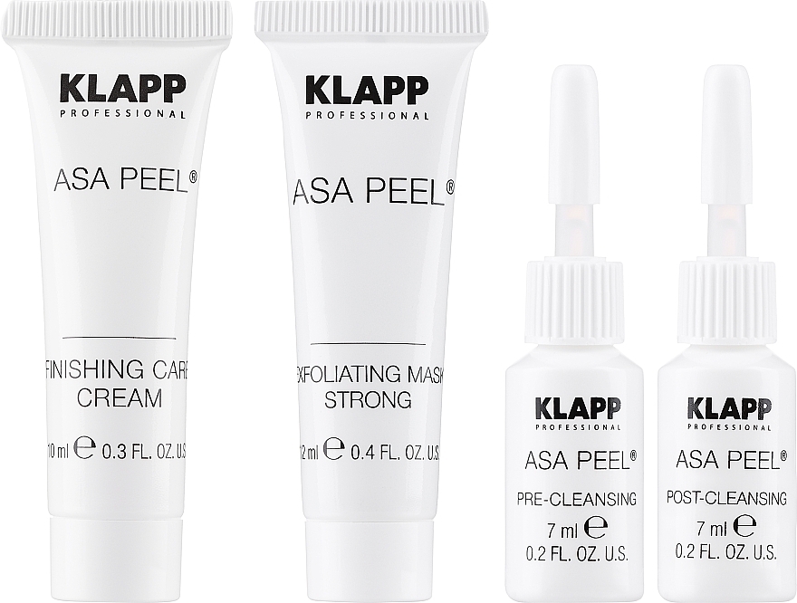 Набор "Мультифруктовый пилинг" - Klapp ASA Peel Face Treatment (f/ton/7ml + peel/12ml + f/ton/7ml + f/cr/10ml) — фото N2