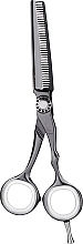 Парфумерія, косметика Ножиці перукарські філірувальні, 90022 - Tondeo Premium-Line Mythos Black Offset 36 Conblade Wave 5.75"