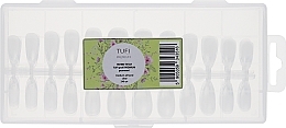 Гелевые типсы растворимые средние, прозрачные, миндаль - Tufi Profi Premium — фото N1