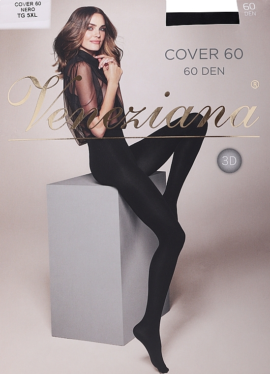 Колготки для жінок "Cover 3D", 60 Den, nero - Veneziana — фото N3