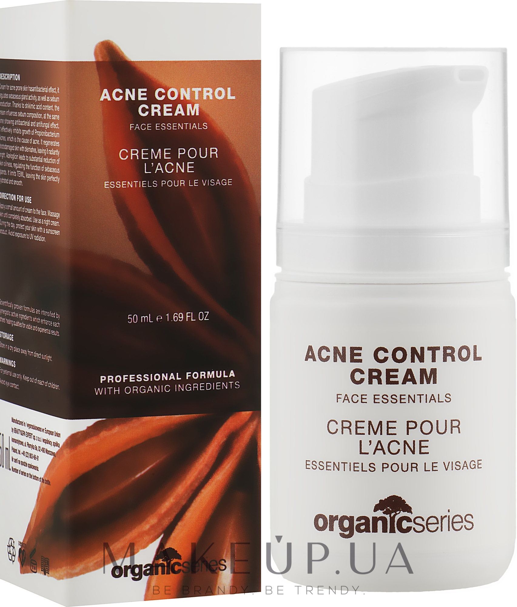 Крем для проблемної шкіри, схильної до акне - Organic Series Acne Control Cream — фото 50ml