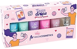 Духи, Парфюмерия, косметика Набор лаков для ногтей - Maga Cosmetics Teen Drops InstaQueen V.02