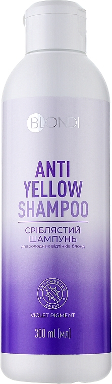 Серебристый шампунь для холодных оттенков блонд - Unic Blondi Antiyellow Shampoo — фото N1