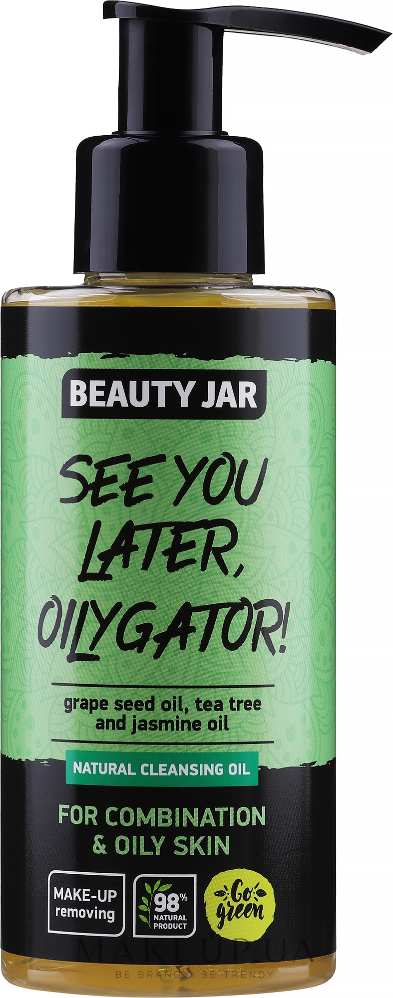 Очищувальна олія для комбінованої та жирної шкіри обличчя "See You Later, Oilygator!" - Beauty Jar Natural Cleansing Oil — фото 150ml
